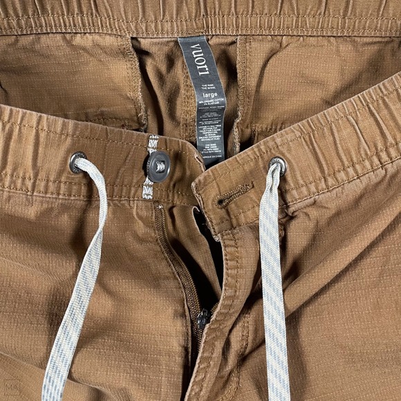 Vuori Women's Pants Ripstop Wide Leg Cropped Drawstring Outdoor L Brown - Picture 2 of 7